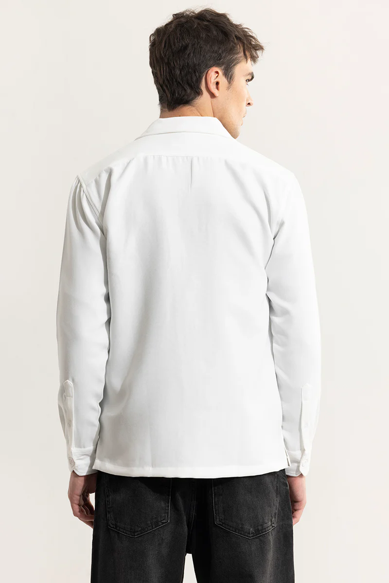Chenille White Overshirt 7 Chenille White Overshirt