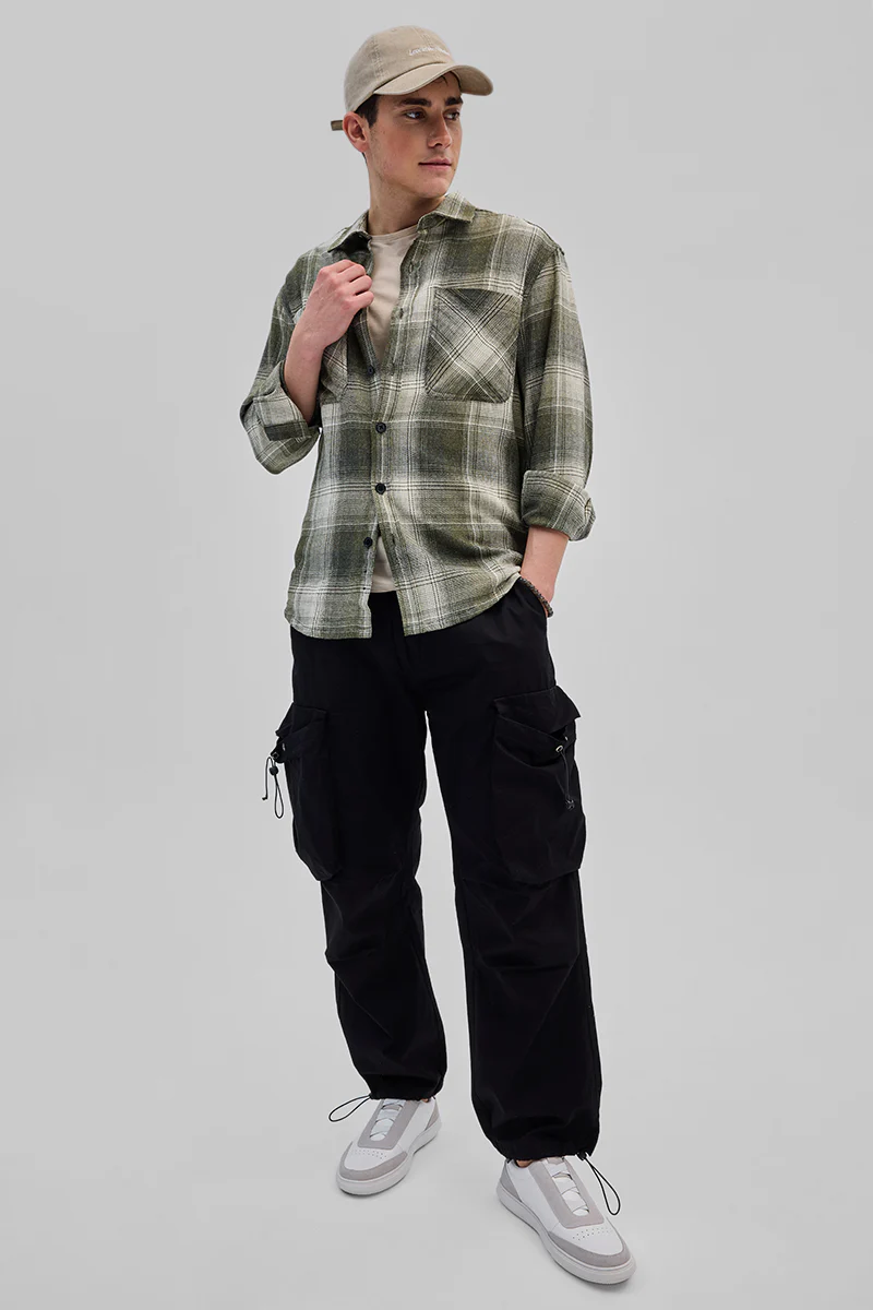Green Double Pocket Flannel Overshirt 3 Green Double Pocket Flannel Overshirt