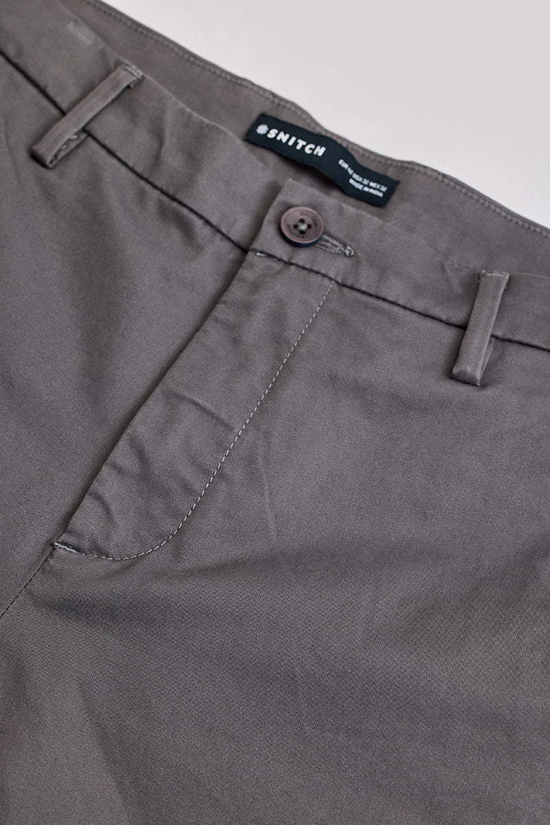 Dark Grey Slim Fit Trousers 2 Dark Grey Slim Fit Trousers