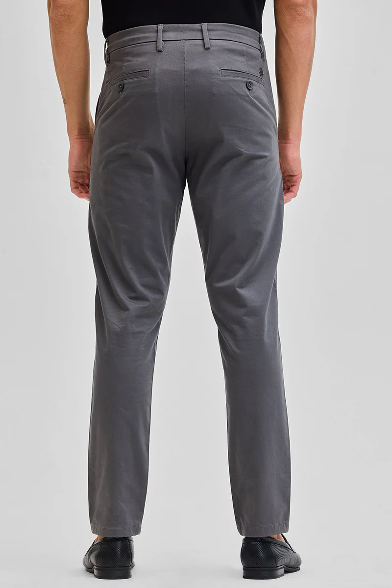 Dark Grey Slim Fit Trousers 5 Dark Grey Slim Fit Trousers