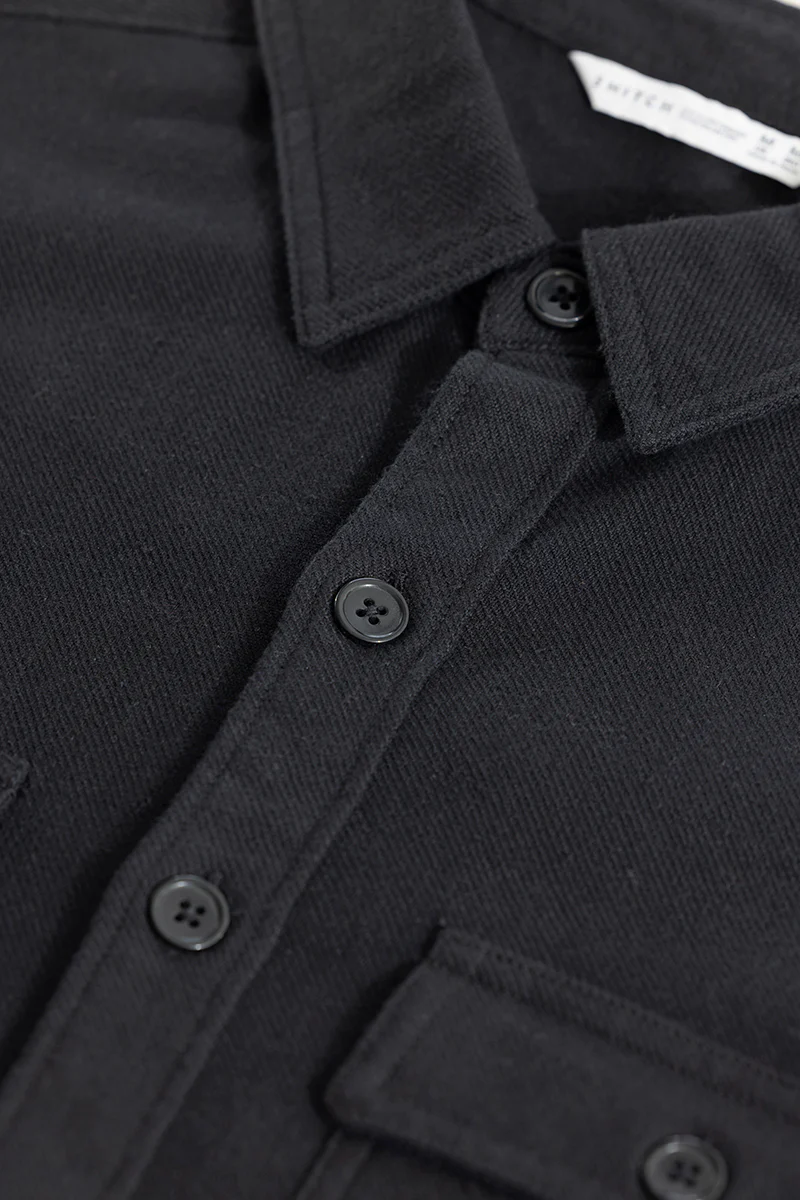Overflap Black Overshirt 2 Overflap Black Overshirt