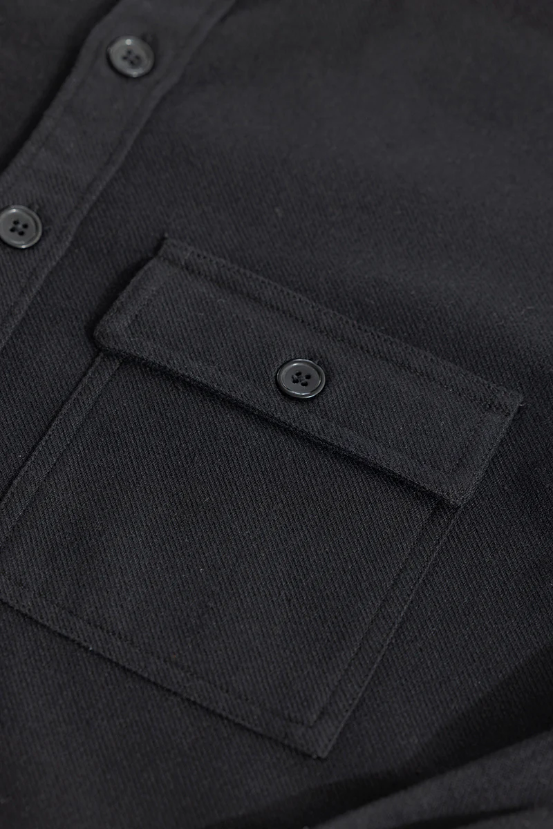 Overflap Black Overshirt 7 Overflap Black Overshirt
