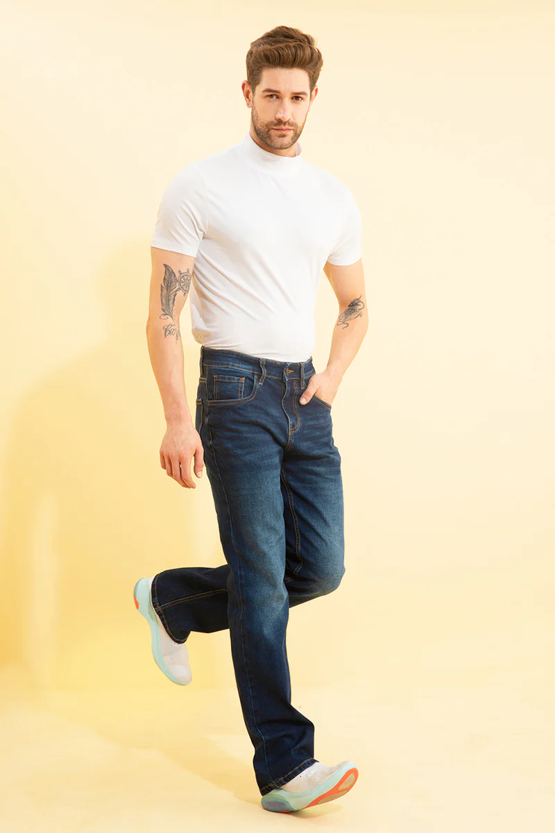 Vintage Sapphire Blue Bootcut Denim