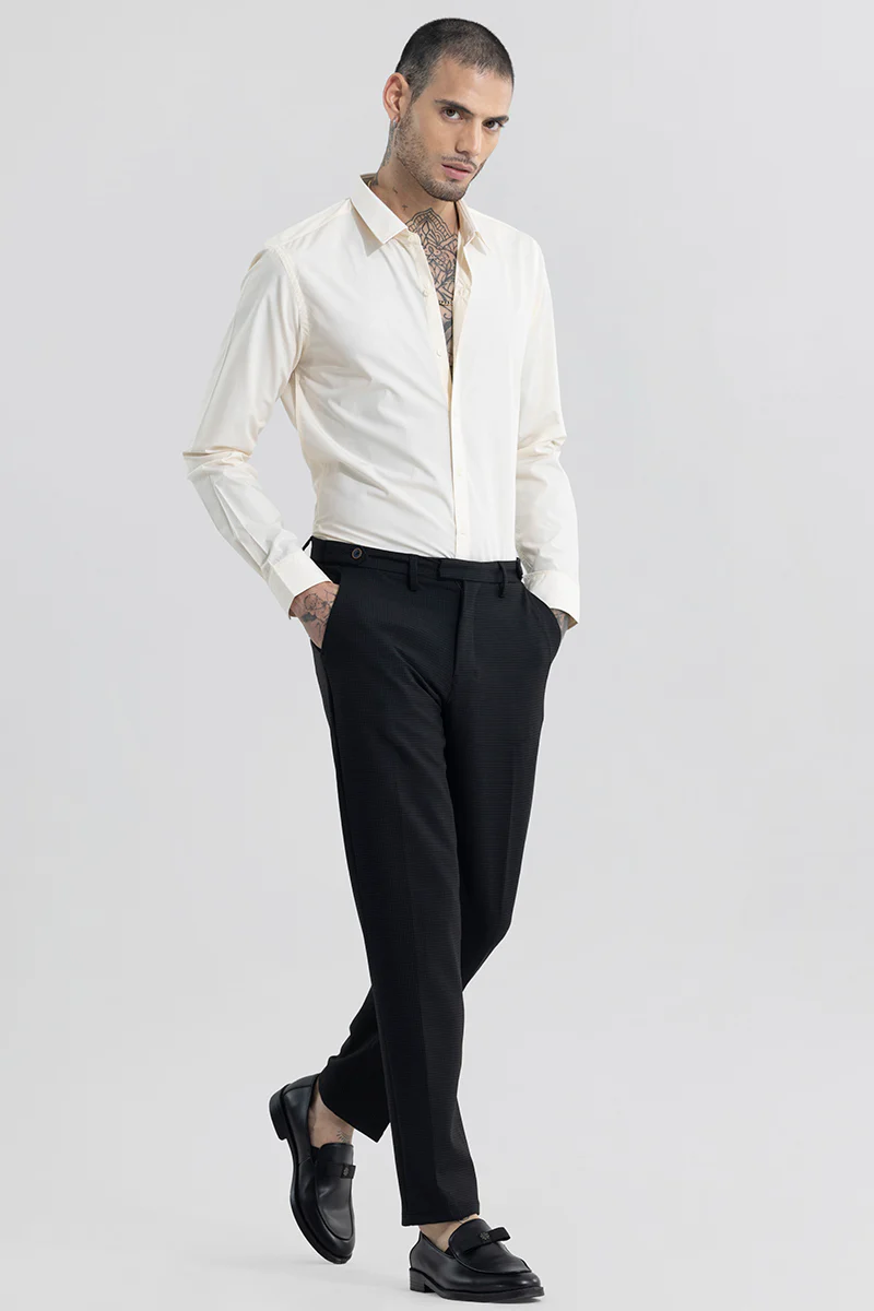 Extensive Waistband Black Trouser 3 Extensive Waistband Black Trouser