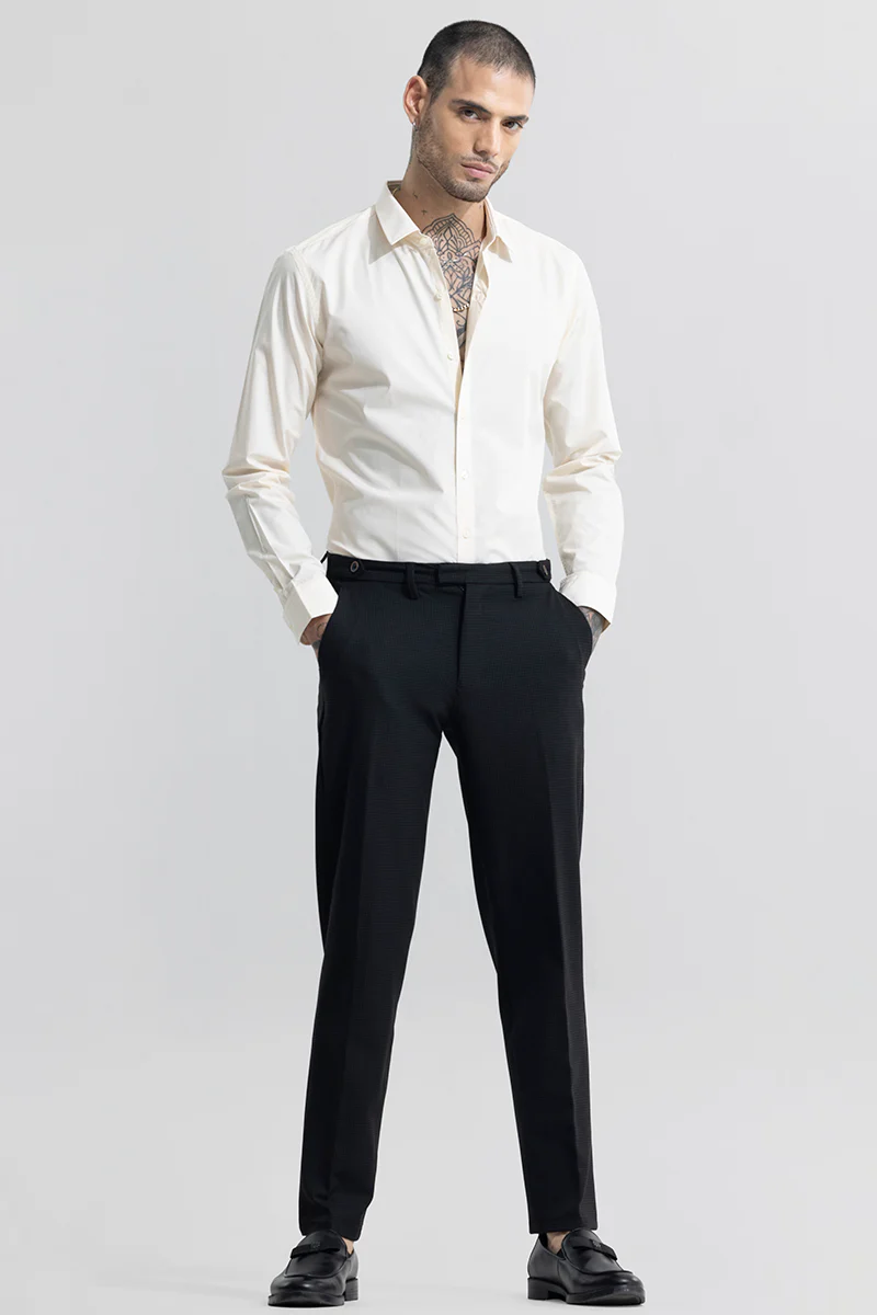 Extensive Waistband Black Trouser 4 Extensive Waistband Black Trouser