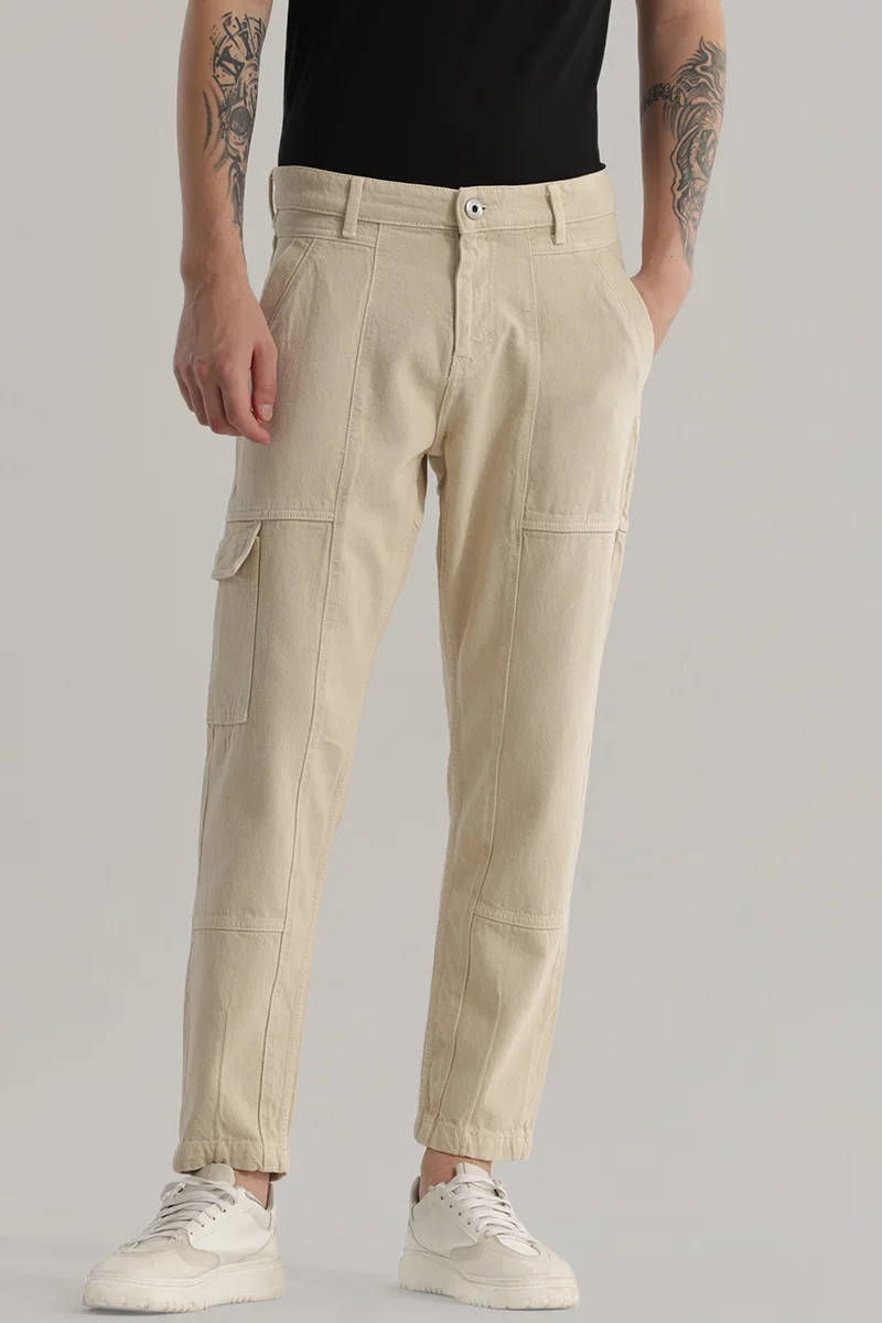 Trendtwill Beige Relaxed Fit Jeans