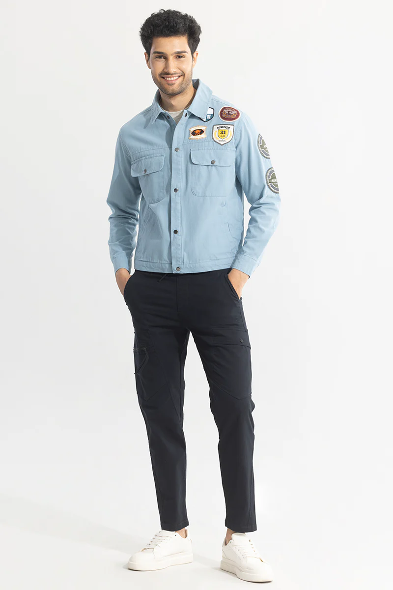 Applique Artistry Blue Overshirt 6 Applique Artistry Blue Overshirt