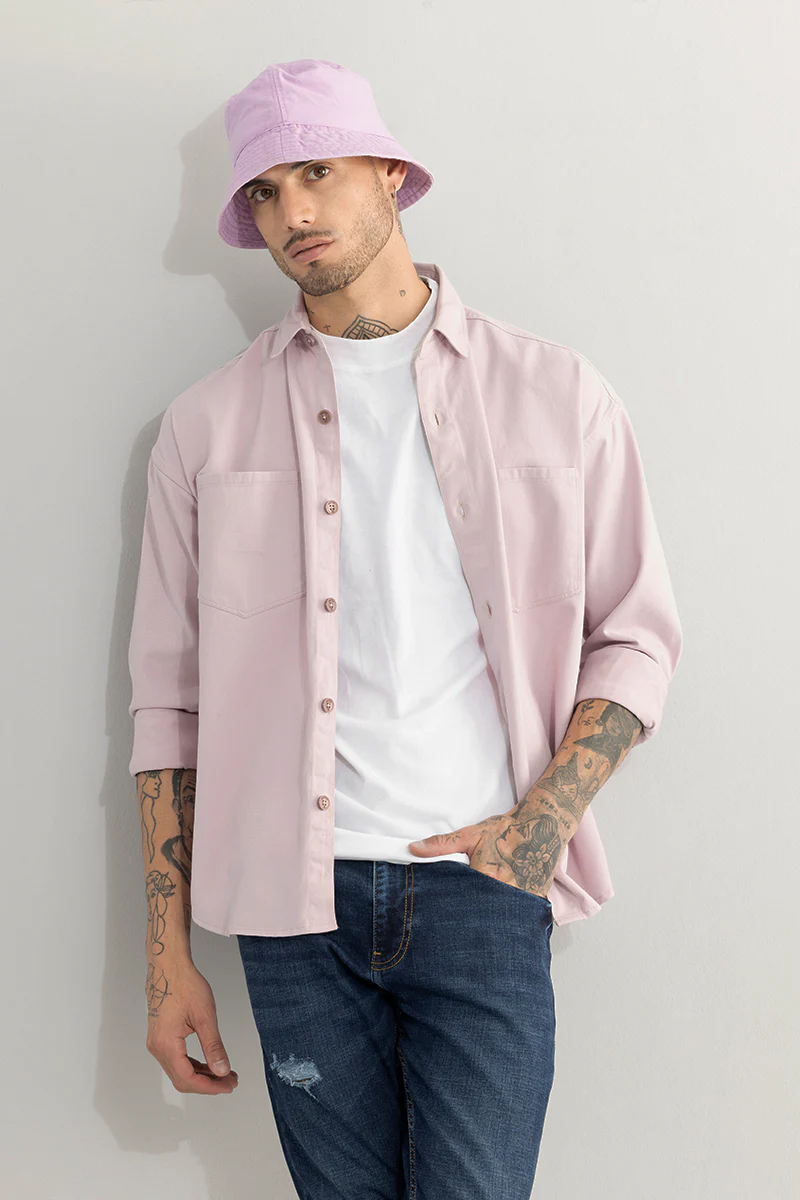 Chizel Pocket Lavender Overshirt