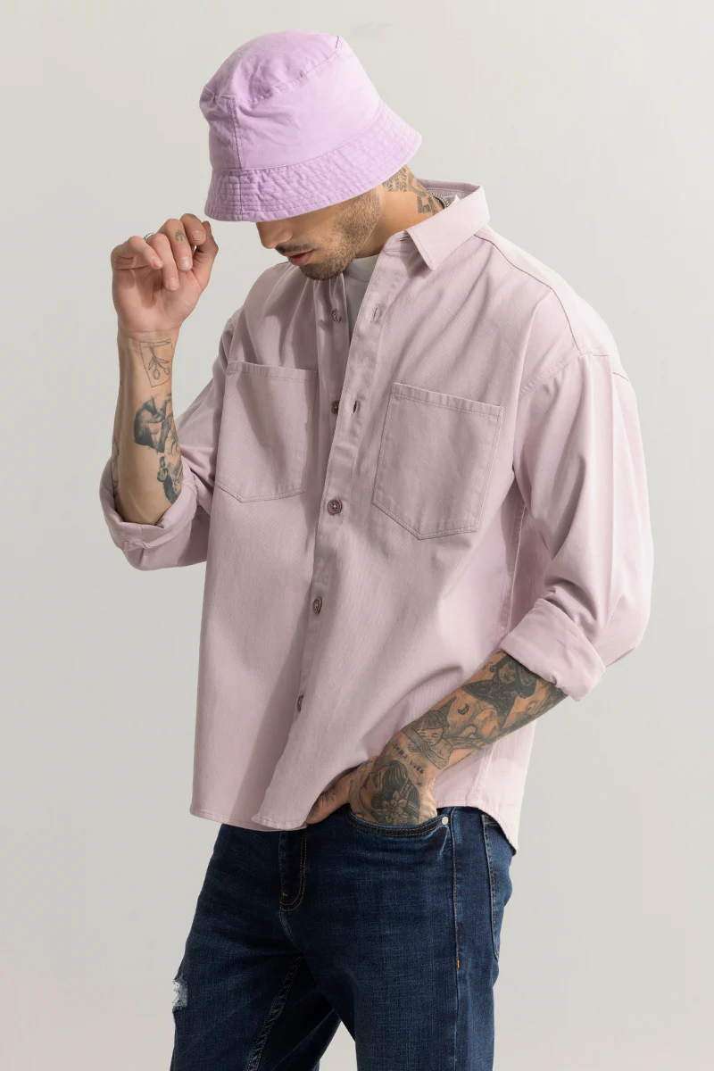 Chizel Pocket Lavender Overshirt