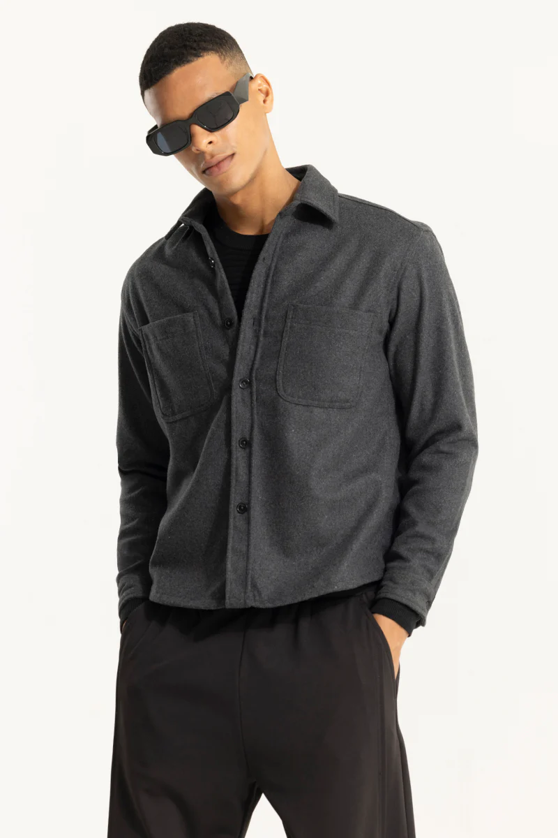 Inferno Anchor Grey Wool Overshirt 3 Inferno Anchor Grey Wool Overshirt