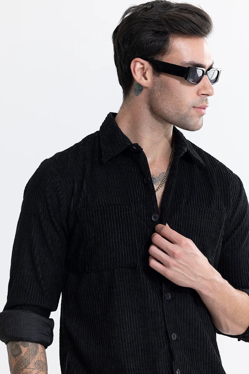 Cordbreaker Black Corduroy Overshirt 4 Cordbreaker Black Corduroy Overshirt