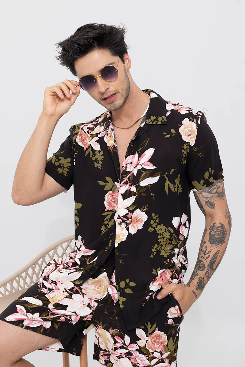 Aesthetic Rose Black Co-Ords