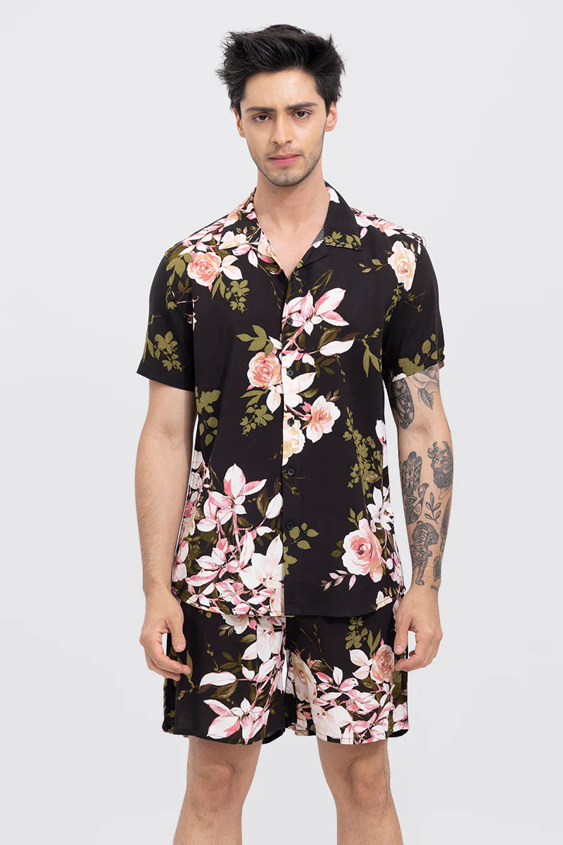 Aesthetic Rose Black Co-Ords