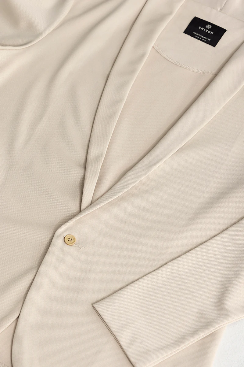 Tensile Beige Light Weight Blazer