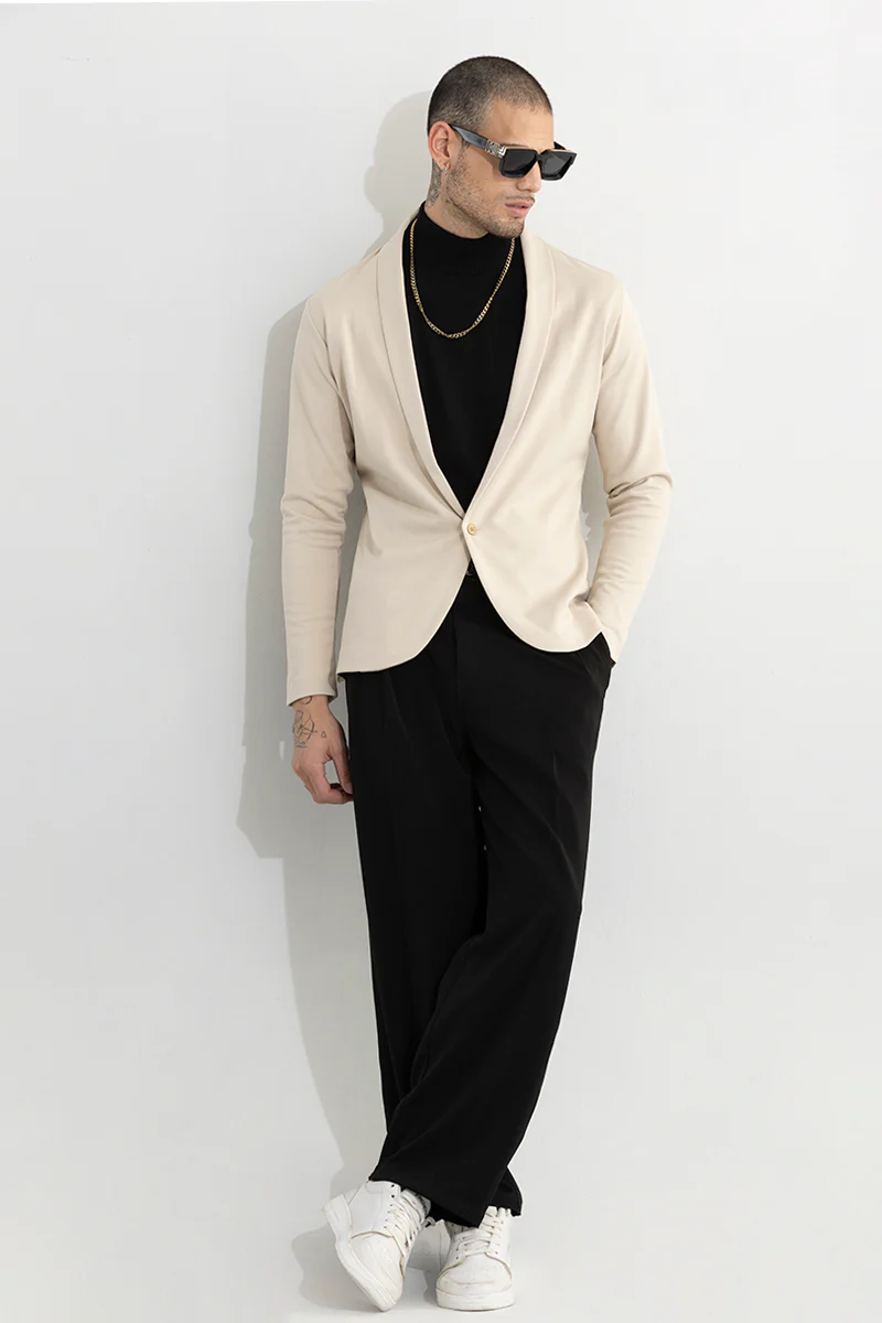Tensile Beige Light Weight Blazer