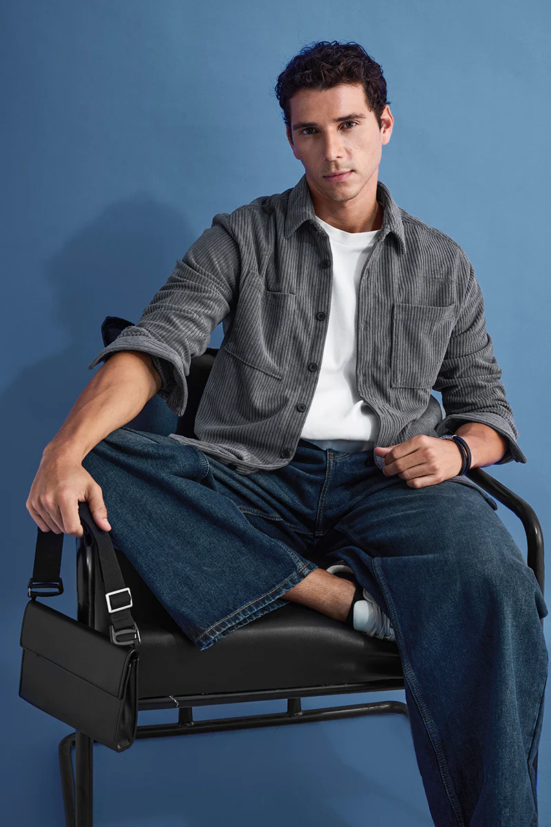 Cordbreaker Grey Corduroy Overshirt