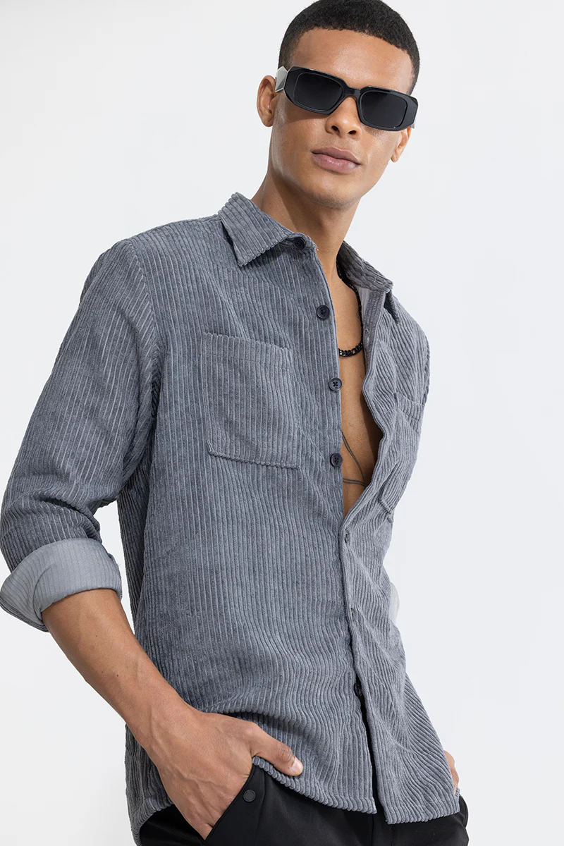 Cordbreaker Grey Corduroy Overshirt 4 Cordbreaker Grey Corduroy Overshirt
