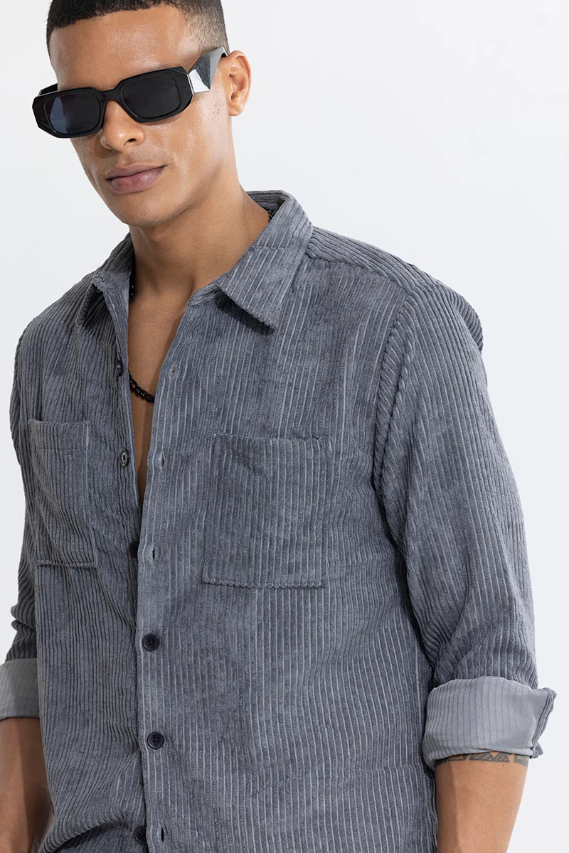 Cordbreaker Grey Corduroy Overshirt 5 Cordbreaker Grey Corduroy Overshirt