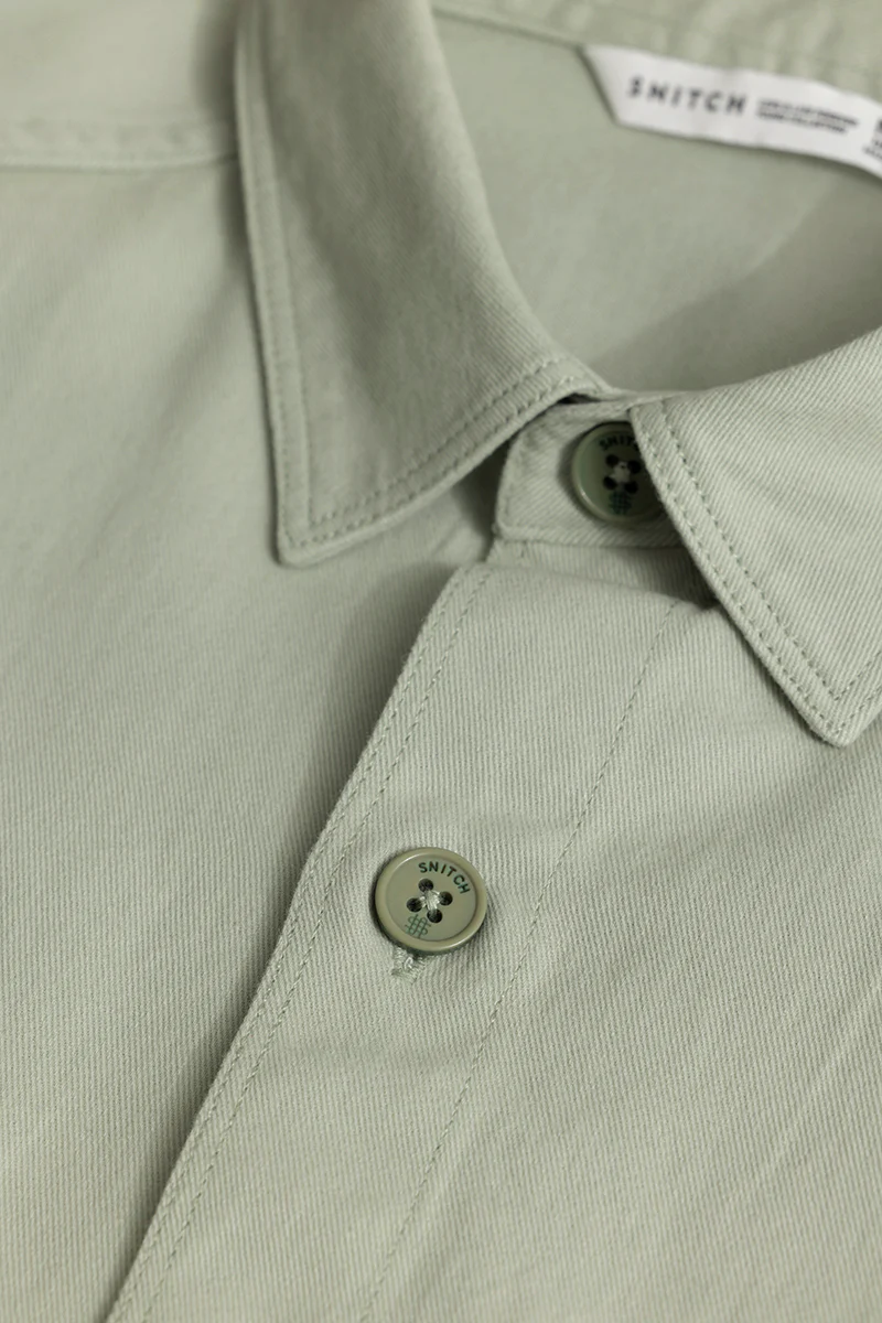 Chizel Pocket Teal Green Overshirt