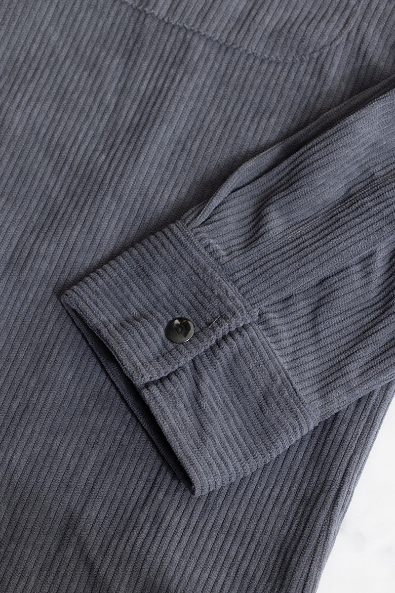 Jezzi Teal Dark Grey Corduroy Overshirt 8 Jezzi Teal Dark Grey Corduroy Overshirt