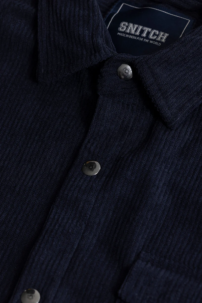 Jezzi Navy Corduroy Overshirt 2 Jezzi Navy Corduroy Overshirt