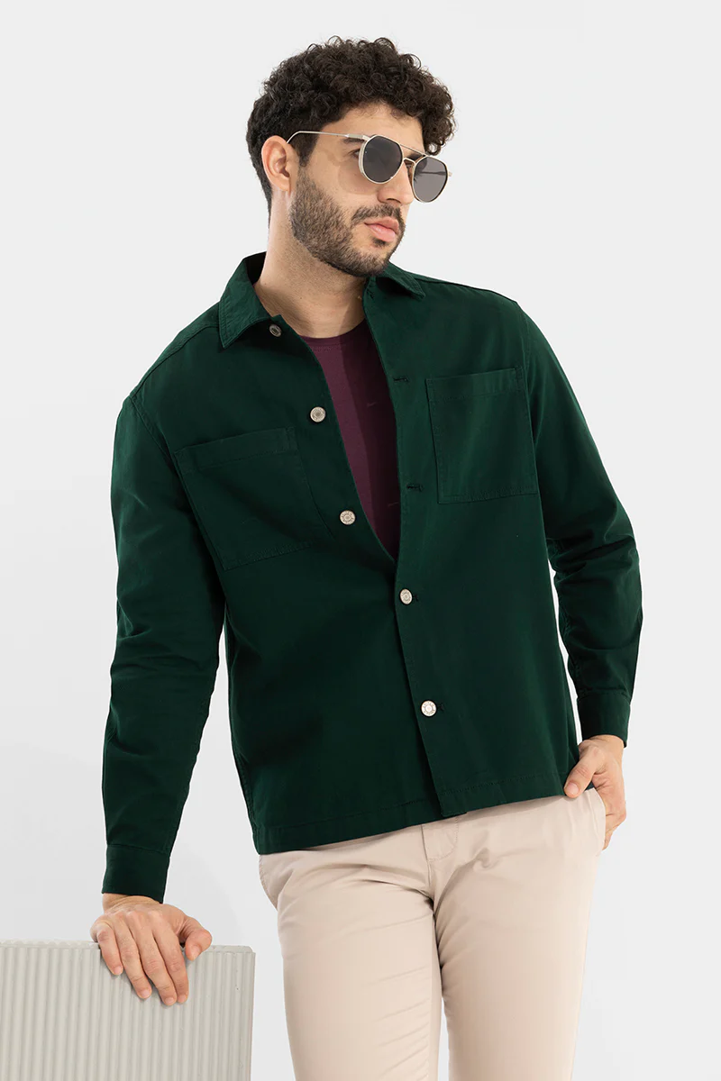 Enthuse Teal Green Overshirt