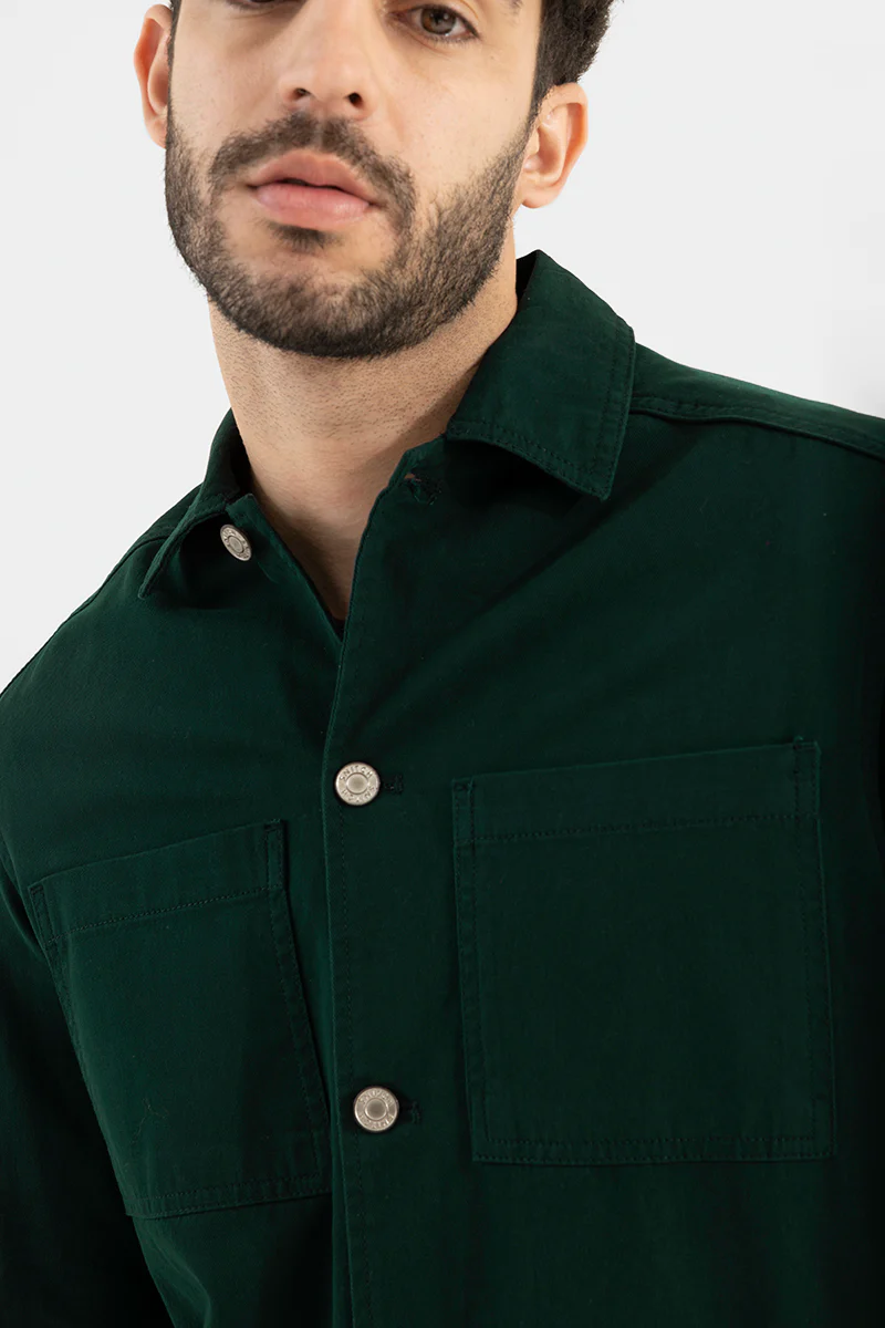 Enthuse Teal Green Overshirt 3 Enthuse Teal Green Overshirt