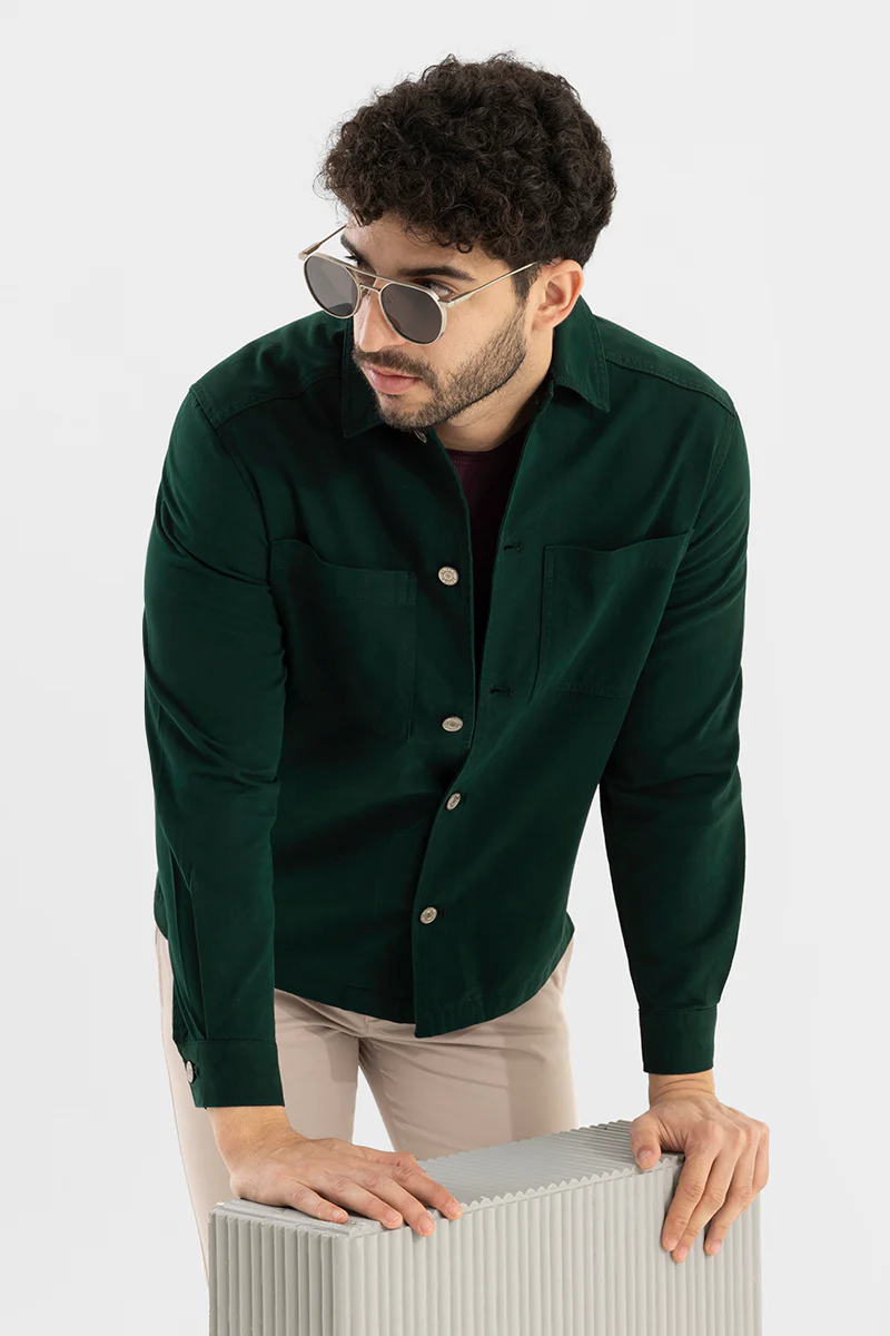 Enthuse Teal Green Overshirt 4 Enthuse Teal Green Overshirt