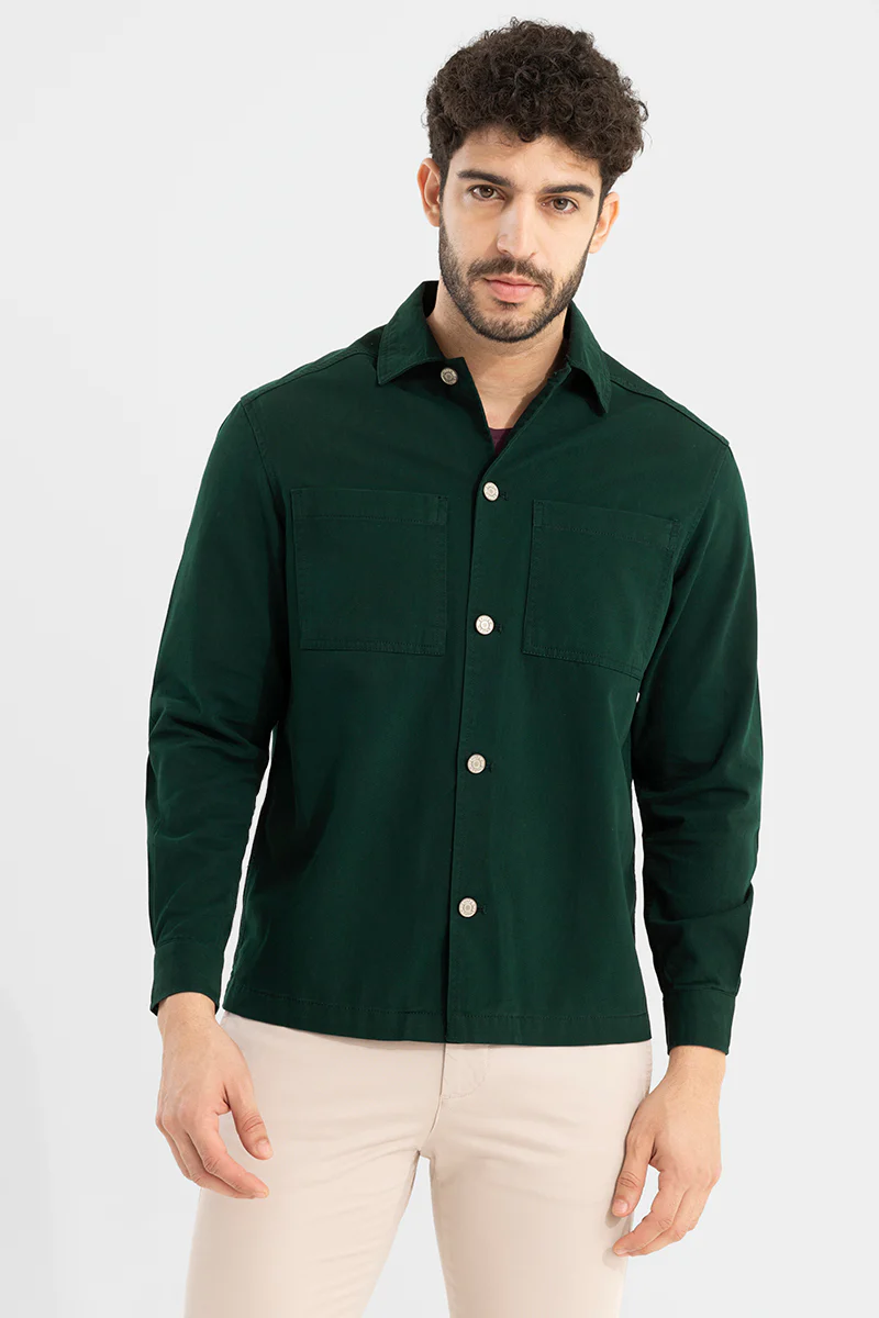 Enthuse Teal Green Overshirt 5 Enthuse Teal Green Overshirt