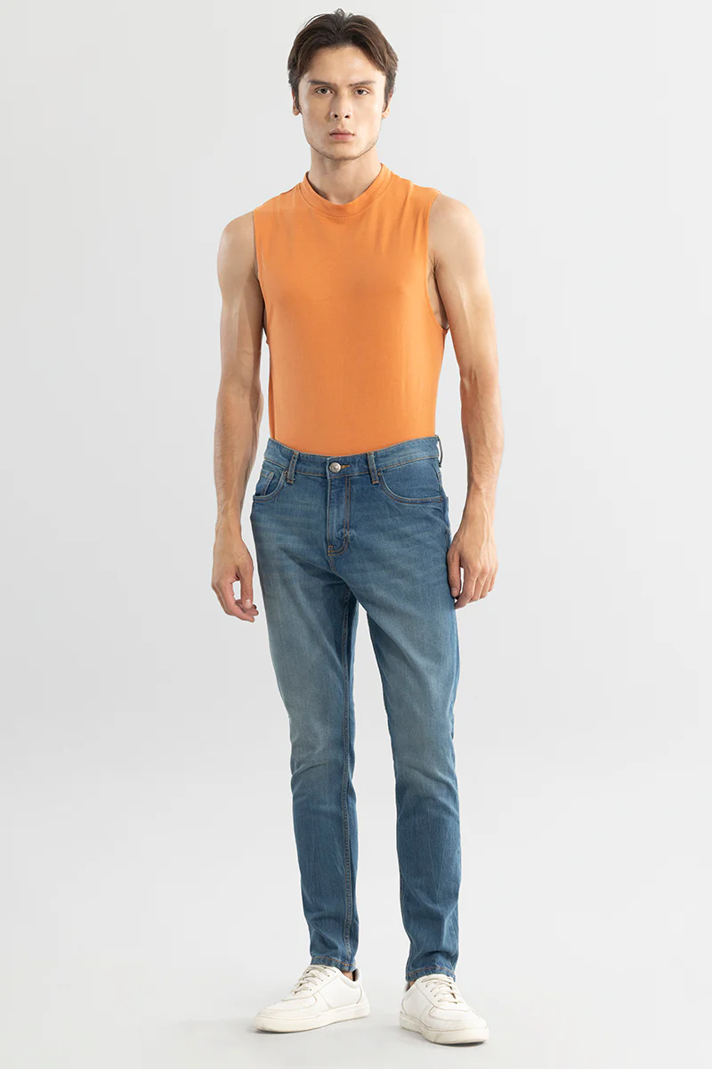 Wispy Ocean Blue Slim Fit Jeans 3 Wispy Ocean Blue Slim Fit Jeans