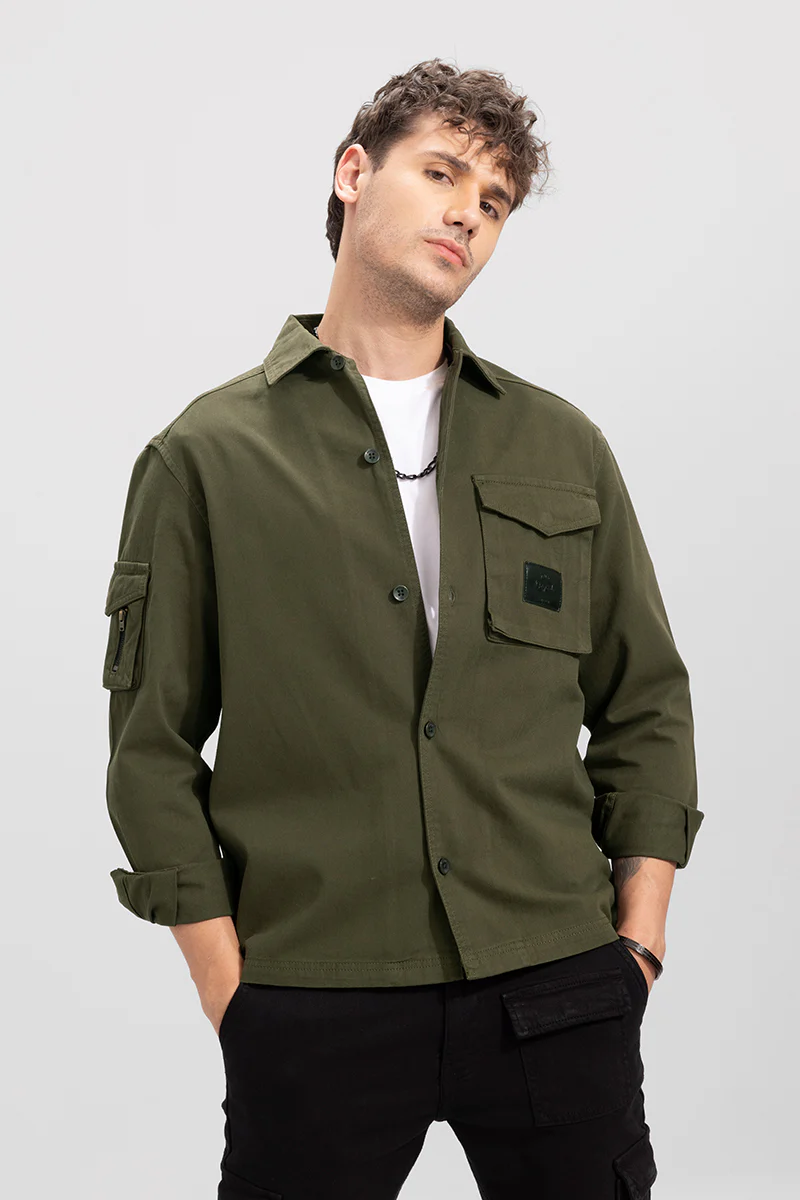 Roxie Olive Overshirt 2 Roxie Olive Overshirt