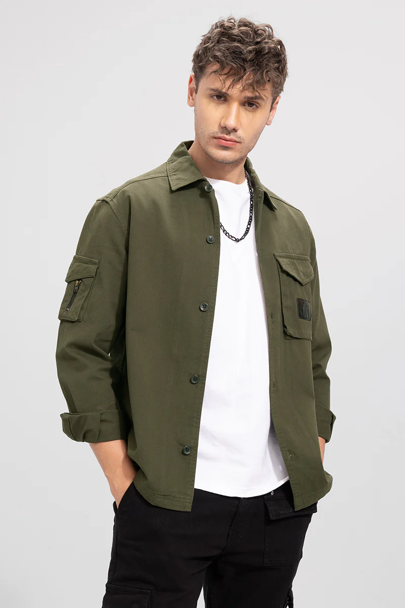 Roxie Olive Overshirt 4 Roxie Olive Overshirt
