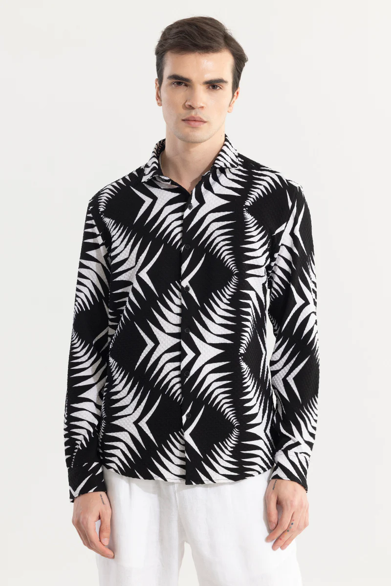 Arrow Wave Black Shirt - SNITCH