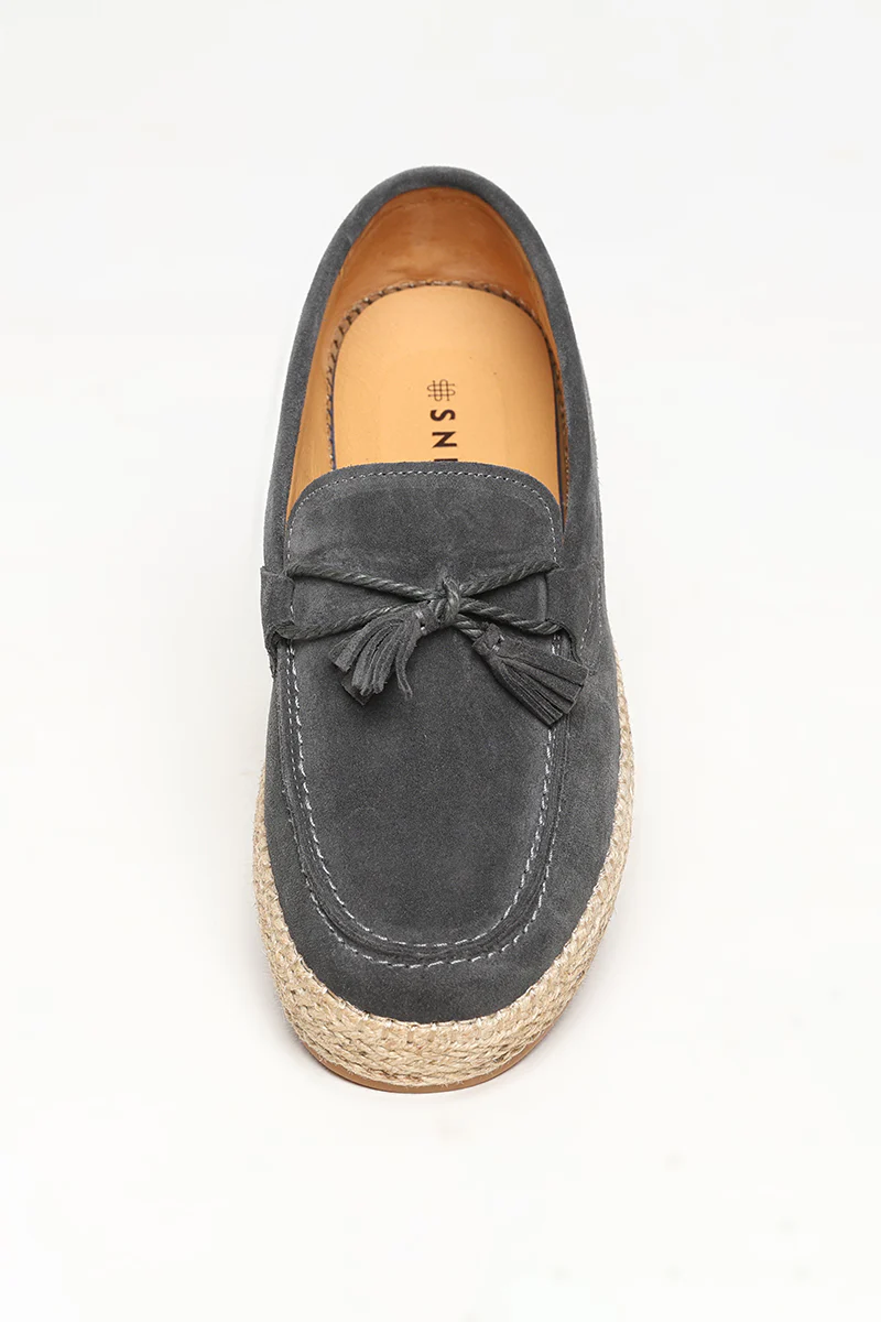 Classy Ash Grey Suede Espadrilles