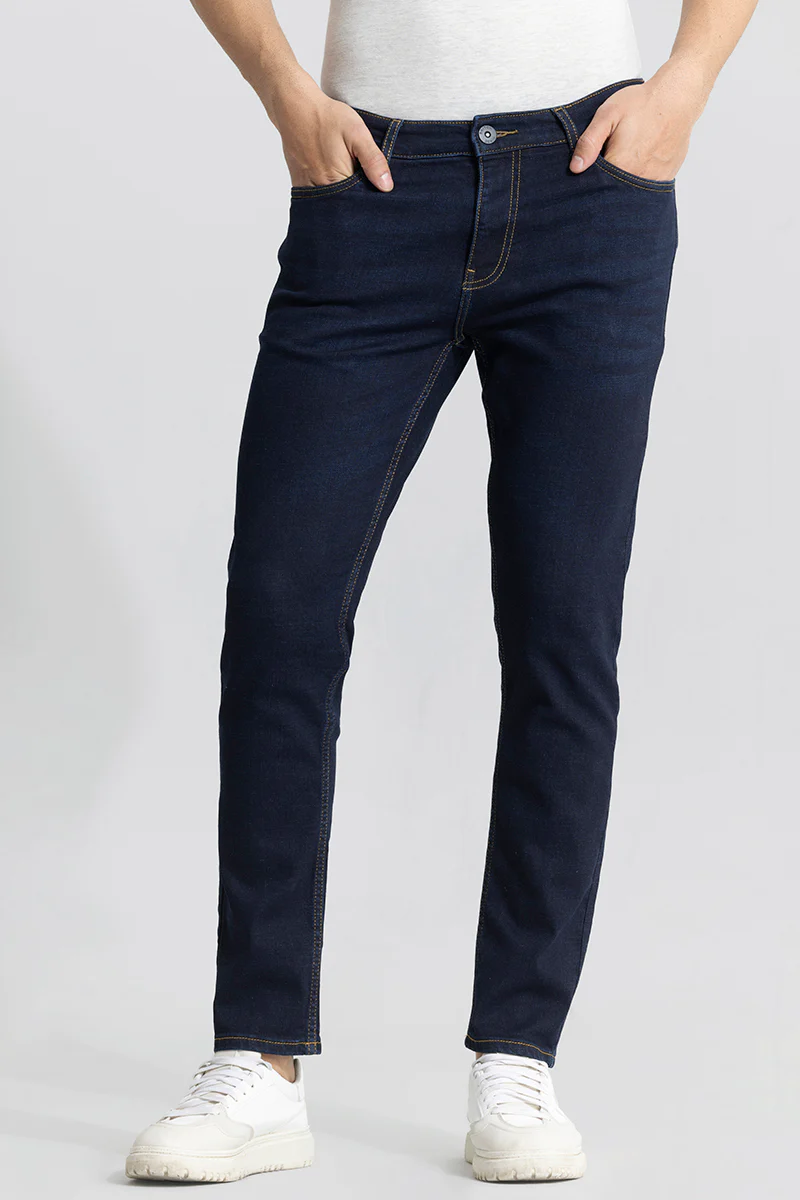 Asmodeus Denim Blue Skinny Fit Jeans 5 Asmodeus Denim Blue Skinny Fit Jeans