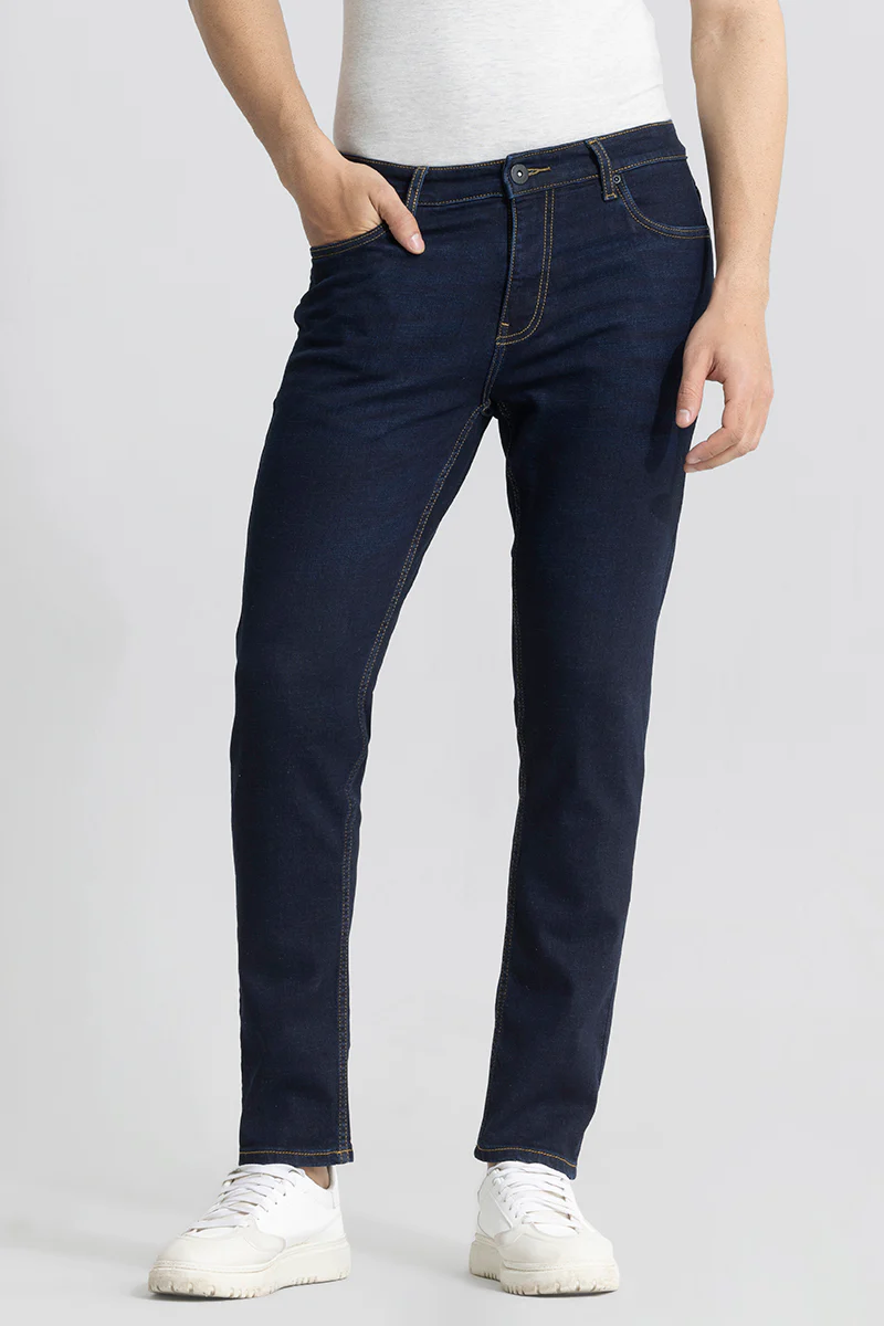 Asmodeus Denim Blue Skinny Fit Jeans 7 Asmodeus Denim Blue Skinny Fit Jeans