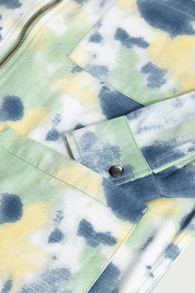 Colour Burst Green Overshirt 7 Colour Burst Green Overshirt