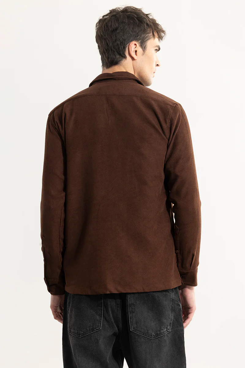 Chenille Brown Overshirt 6 Chenille Brown Overshirt