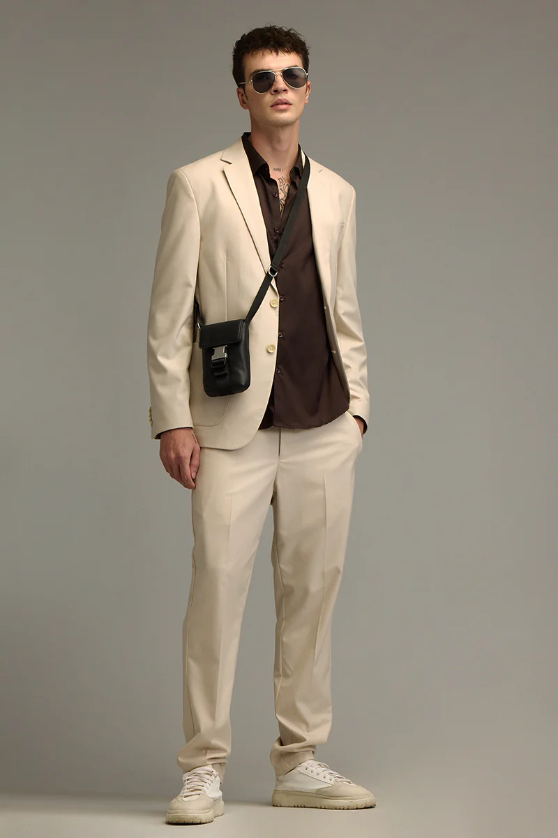 Signature Style Cream Suit Blazer
