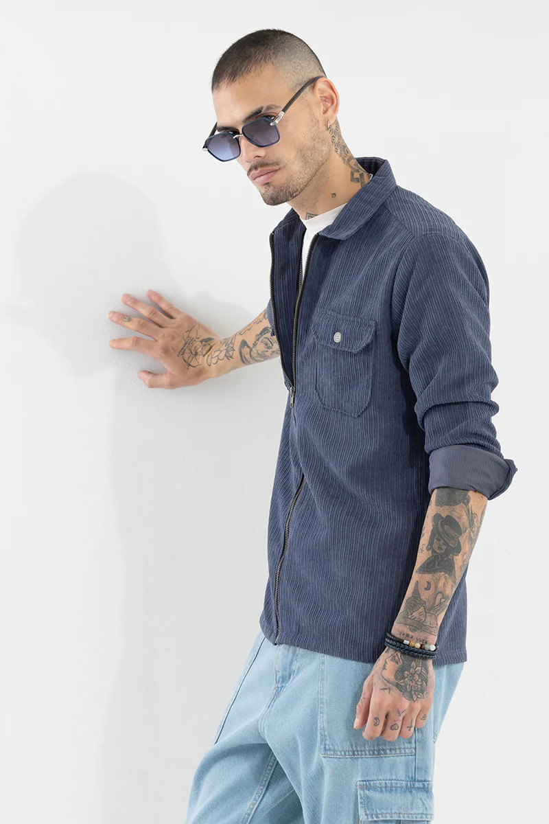 Ribcord Navy Corduroy Overshirt 3 Ribcord Navy Corduroy Overshirt