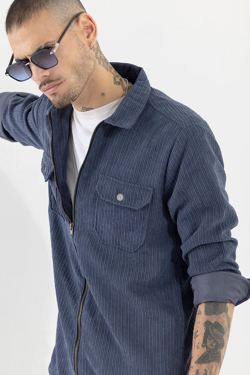 Ribcord Navy Corduroy Overshirt 4 Ribcord Navy Corduroy Overshirt