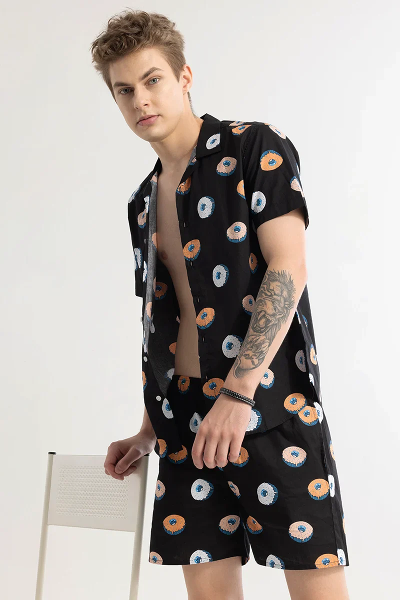 Donutonic Black Printed Co-ords 4 Donutonic Black Printed Co-ords