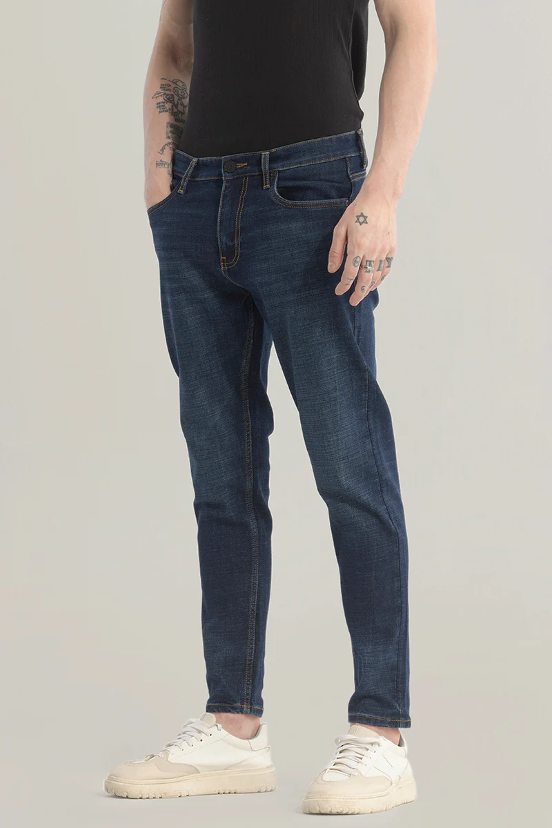 Home 254 Genesis Dark Blue Skinny Fit Jeans