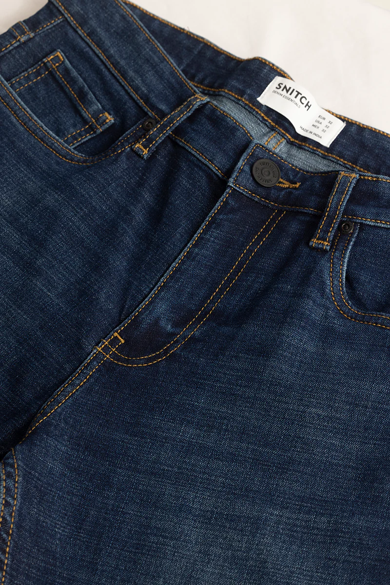 Home 255 Genesis Dark Blue Skinny Fit Jeans