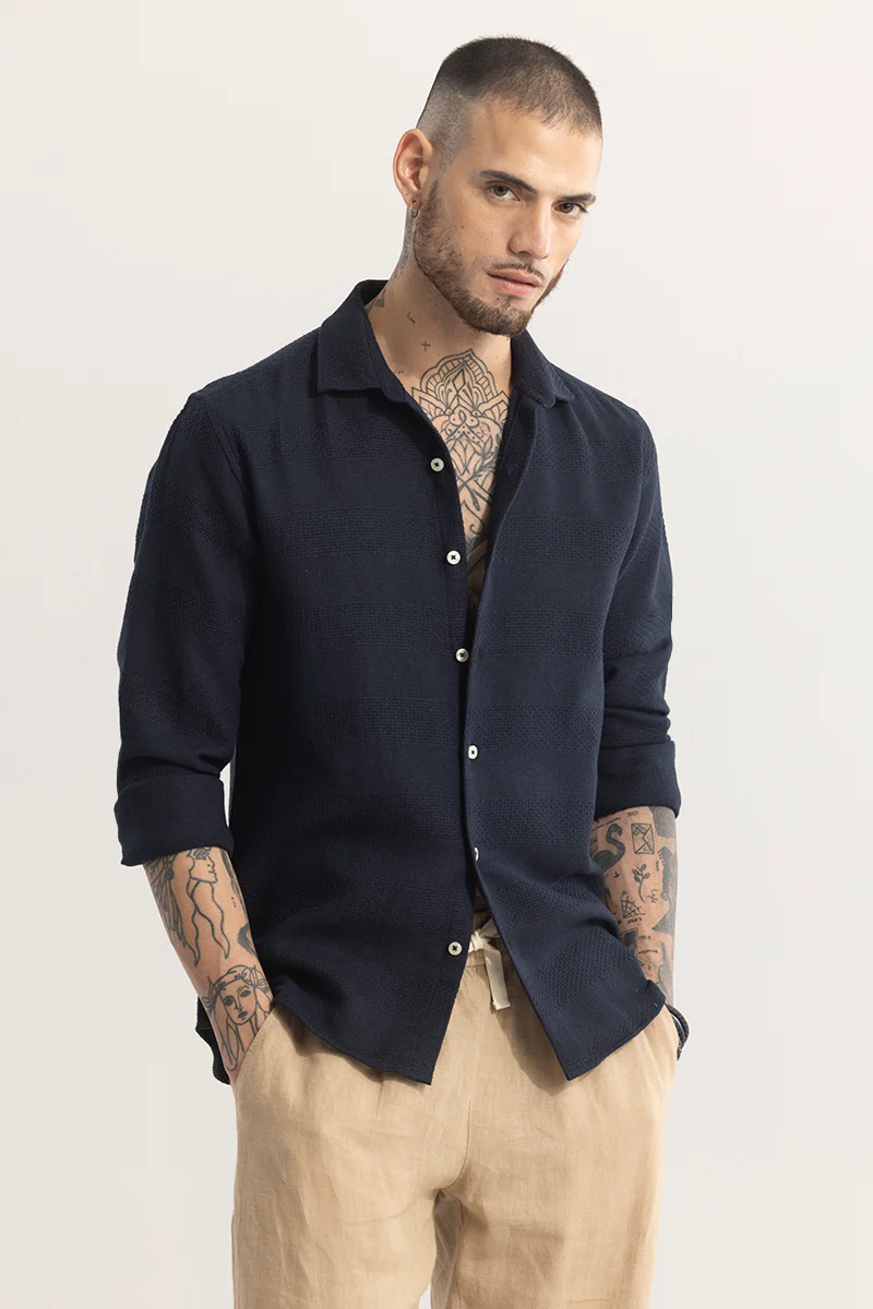 Home 221 Verdique Navy Shirt