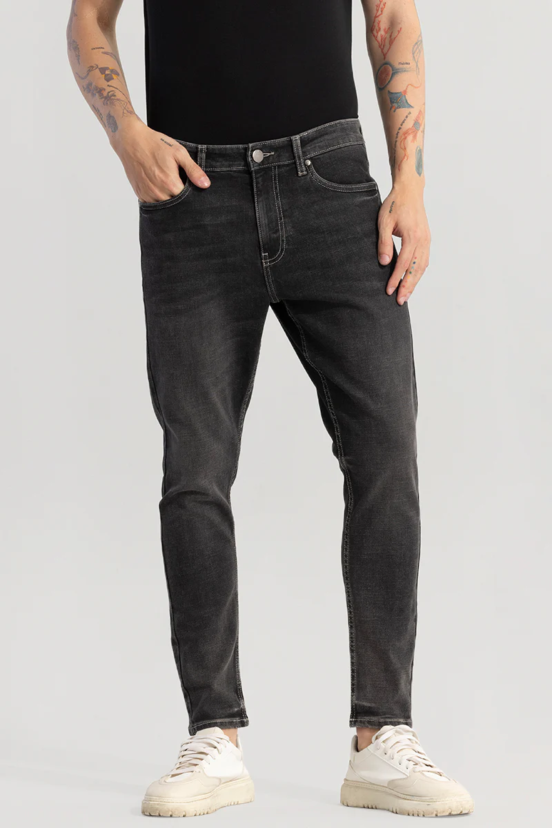 Home 215 Rocco Washed Black Skinny Fit Jeans