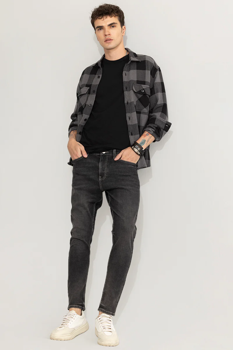 Home 217 Rocco Washed Black Skinny Fit Jeans