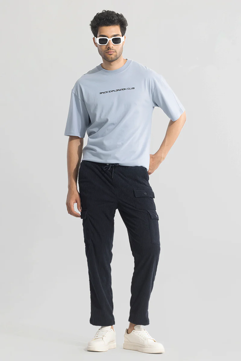 Home 208 Urban Cord Navy Corduroy Cargo Pant