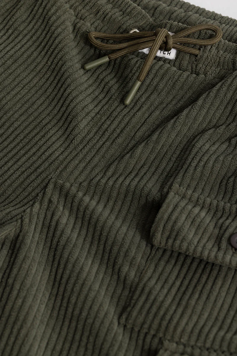 Home 204 Urban Cord Olive Corduroy Cargo Pant