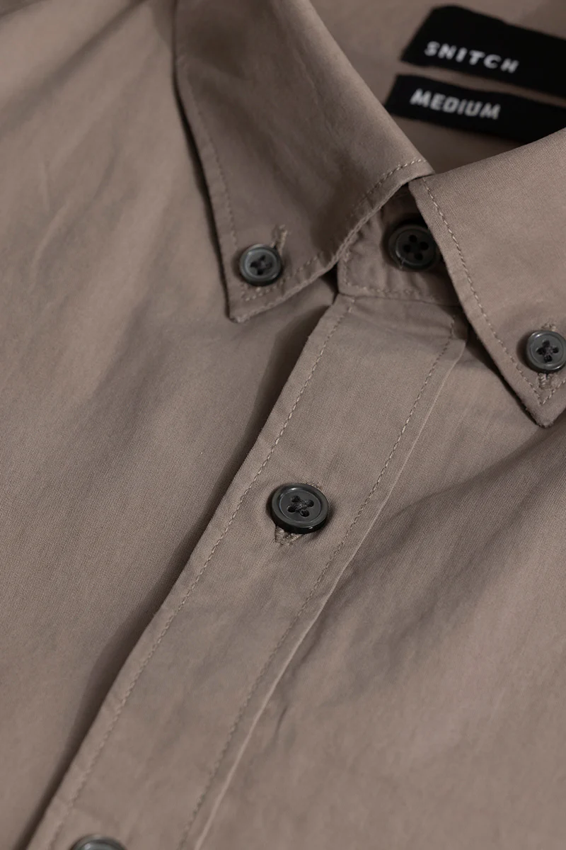 Home 198 Minimalist Elegance Brown Shirt